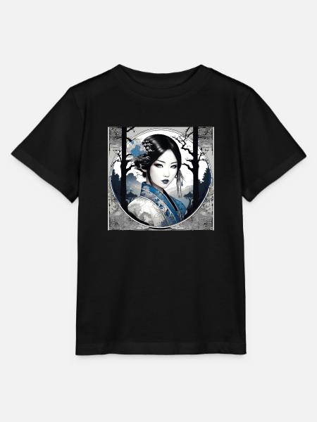 manga,anime,gothic,blaue augen,ornament - Stanley/Stella Kinder T-Shirt MINI CREATOR  - Schwarz