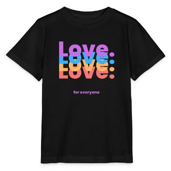 Love Love Love for Everyone - Stanley/Stella MINI CREATOR Kids’ T-Shirt - black - Front - Mikhail (115cm)