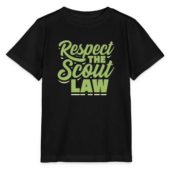 Respectez la loi scoute - T-shirt bio MINI CREATOR Stanley/Stella Enfant - noir - Devant - Mikhail (115cm)