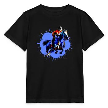Équitation,Cavalier,Course,Équitation,Tournoi d’équitation - T-shirt bio MINI CREATOR Stanley/Stella Enfant - noir - Devant - Mikhail (115cm)