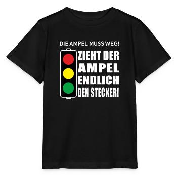 Enfin débranche le feu de circulation - T-shirt bio MINI CREATOR Stanley/Stella Enfant - noir - Devant - Mikhail (115cm)