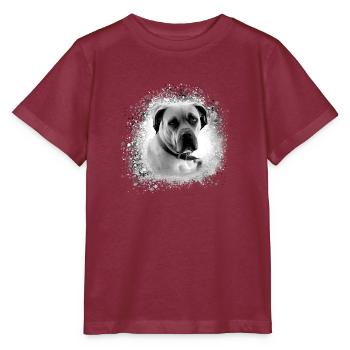 Cane Corso,Dog,Painting,Graffiti,Bulldog - Stanley/Stella MINI CREATOR Kids’ T-Shirt - burgundy - Front - Kain (125cm)