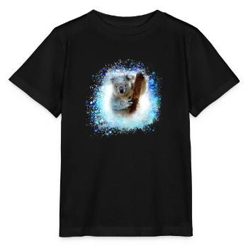 koala ,blau,graffiti,malerei,koalabär, brush - Stanley/Stella Kinder T-Shirt MINI CREATOR  - Schwarz - Vorne - Mikhail (115cm)