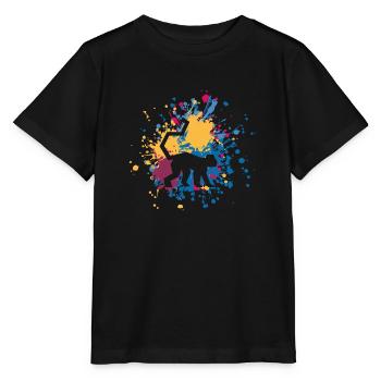 Éclaboussure de couleur de singe - T-shirt bio MINI CREATOR Stanley/Stella Enfant - noir - Devant - Mikhail (115cm)