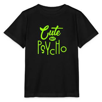 Mignon mais psychopathe - Doux mais fou - Fou - T-shirt bio MINI CREATOR Stanley/Stella Enfant - noir - Devant - Mikhail (115cm)