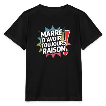Marre d'avoir raison - T-shirt bio MINI CREATOR Stanley/Stella Enfant - noir - Devant - Mikhail (115cm)