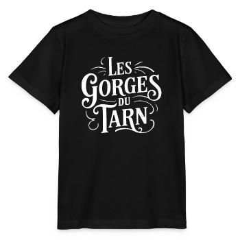 Les Gorges du Tarn - T-shirt bio MINI CREATOR Stanley/Stella Enfant - noir - Devant - Mikhail (115cm)