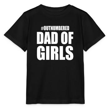 Dad of girls - Stanley/Stella Kinder T-Shirt MINI CREATOR  - Schwarz - Vorne - Mikhail (115cm)