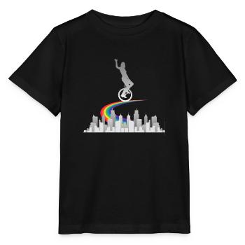 einrad unicycle einradartist einradfahrerin - Stanley/Stella Kinder T-Shirt MINI CREATOR  - Schwarz - Vorne - Mikhail (115cm)