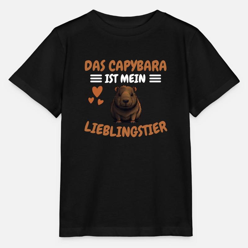 Lieblingstier Capybara Liebhaber Geschenk Capybara - Stanley/Stella Kinder T-Shirt MINI CREATOR  - Schwarz