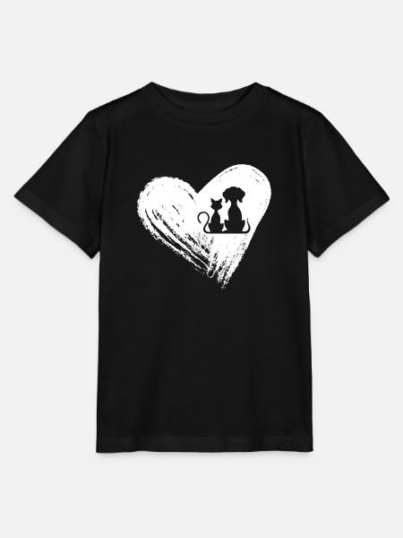Hund und Katze. - Stanley/Stella Kinder T-Shirt MINI CREATOR - Schwarz