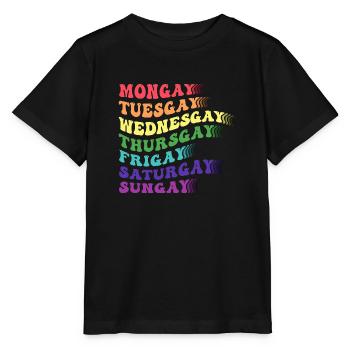 Soyez LGBTQ Gay Lesbienne Bi Trans Pride Coloré - T-shirt bio MINI CREATOR Stanley/Stella Enfant - noir - Devant - Mikhail (115cm)