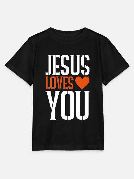 Jesus liebt dich herz - Stanley/Stella Kinder T-Shirt MINI CREATOR  - Schwarz