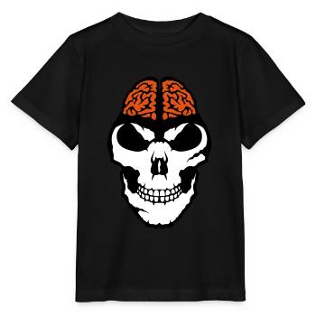 Gehirn Gehirn Tod Gehirn Skull - Stanley/Stella Kinder T-Shirt MINI CREATOR  - Schwarz - Vorne - Mikhail (115cm)