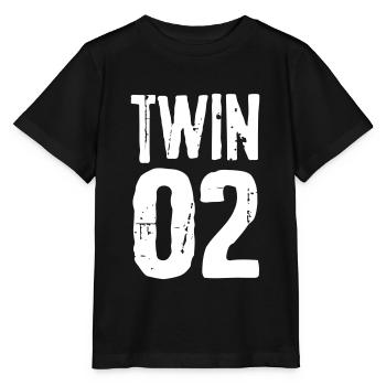Twin 01 02 Twins Partnerlook Twin cadeau - T-shirt bio MINI CREATOR Stanley/Stella Enfant - noir - Devant - Mikhail (115cm)