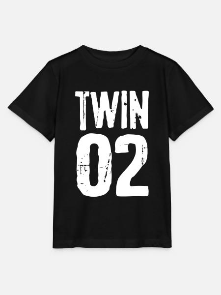 Twin 01 02 Zwillinge Partnerlook Zwilling Geschenk - Stanley/Stella Kinder T-Shirt MINI CREATOR - Schwarz