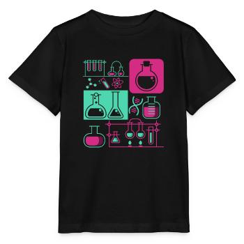 Chimie laboratoire recherche chimiste science - T-shirt bio MINI CREATOR Stanley/Stella Enfant - noir - Devant - Mikhail (115cm)