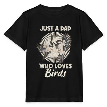Birding Design für deinen Vogel-Beobachtung Papa - Stanley/Stella Kinder T-Shirt MINI CREATOR  - Schwarz - Vorne - Mikhail (115cm)
