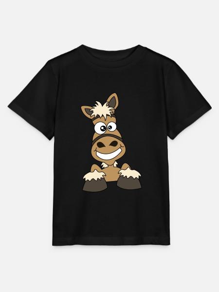 Lustiges Pferd Comic - Stanley/Stella Kinder T-Shirt MINI CREATOR - Schwarz