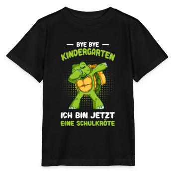 Bye Bye Kindergarten ich bin jetzt eine Schulkröte - Stanley/Stella Kinder T-Shirt MINI CREATOR  - Schwarz - Vorne - Mikhail (115cm)