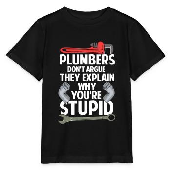 Plumber Installer Craftsman Saying Gift - Stanley/Stella MINI CREATOR Kids’ T-Shirt - black - Front - Mikhail (115cm)