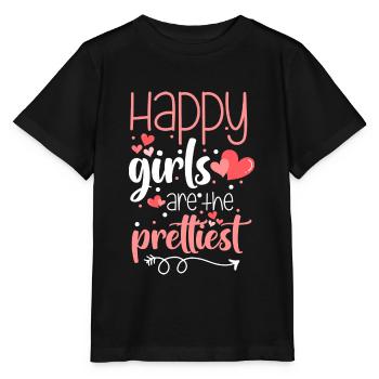 Glück Freude Geld Optimismus - Stanley/Stella Kinder T-Shirt MINI CREATOR  - Schwarz - Vorne - Mikhail (115cm)