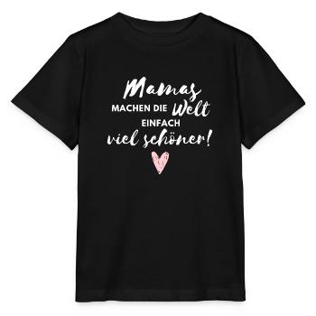 Mamas machen die Welt viel schöner - Stanley/Stella Kinder T-Shirt MINI CREATOR  - Schwarz - Vorne - Mikhail (115cm)