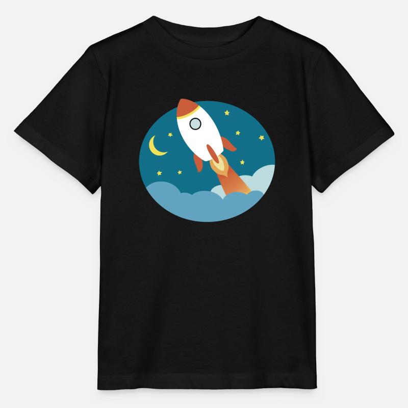 Fusée qui décolle - T-shirt bio MINI CREATOR Stanley/Stella Enfant - noir