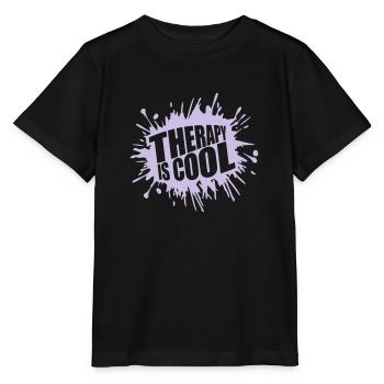 therapy is cool Quote - Stanley/Stella MINI CREATOR Kids’ T-Shirt - black - Front - Mikhail (115cm)