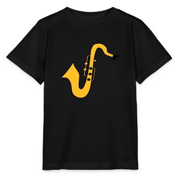 Saxofon - Stanley/Stella Kinder T-Shirt MINI CREATOR  - Schwarz - Vorne - Mikhail (115cm)