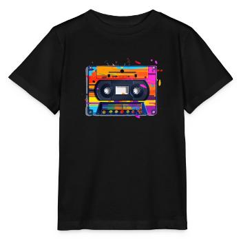 Farbige Kassette - Stanley/Stella Kinder T-Shirt MINI CREATOR  - Schwarz - Vorne - Mikhail (115cm)