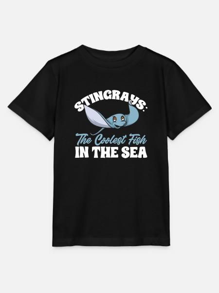 Stachelrochen Mantarochen Ozean Rochen - Stanley/Stella Kinder T-Shirt MINI CREATOR - Schwarz