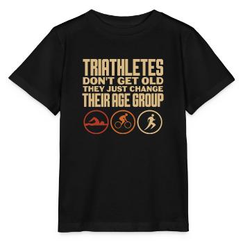 triathletes don't get old change age group Design - Stanley/Stella MINI CREATOR Kids’ T-Shirt - black - Front - Mikhail (115cm)