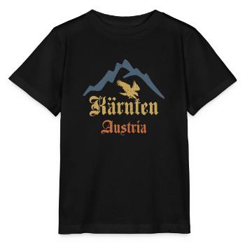 Carinthie Autriche Montagnes Armoiries Autriche - T-shirt bio MINI CREATOR Stanley/Stella Enfant - noir - Devant - Mikhail (115cm)