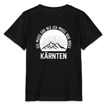 Je n’ai qu’à aller en Carinthie, dans les montagnes, en Autriche - T-shirt bio MINI CREATOR Stanley/Stella Enfant - noir - Devant - Mikhail (115cm)