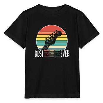 Best Guitar DAD Ever Music Chords Father Musician - Stanley/Stella MINI CREATOR Kids’ T-Shirt - black - Front - Mikhail (115cm)