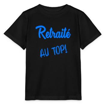 RETRAITE. RETRAITE. RETRAITEE. RETRAITE. - T-shirt bio MINI CREATOR Stanley/Stella Enfant - noir - Devant - Mikhail (115cm)