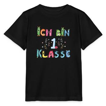 Ich bin 1. klasse Monster kids Kindergeschenk - Stanley/Stella Kinder T-Shirt MINI CREATOR  - Schwarz - Vorne - Mikhail (115cm)