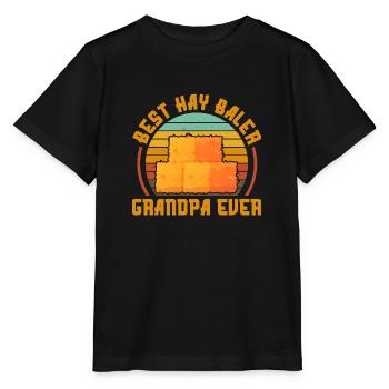 meilleure presse à foin grand-père de tous les temps Conception pour une presse à foin - T-shirt bio MINI CREATOR Stanley/Stella Enfant - noir - Devant - Mikhail (115cm)