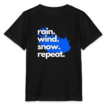 Iceland Weather Iceland Weather Forecast - Stanley/Stella MINI CREATOR Kids’ T-Shirt - black - Front - Mikhail (115cm)