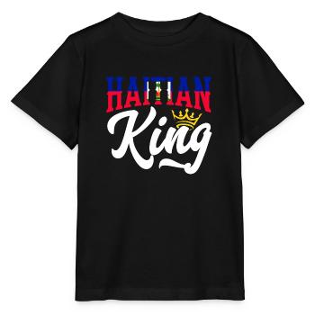 Haïti Roi Haïti Haïti Drapeau - T-shirt bio MINI CREATOR Stanley/Stella Enfant - noir - Devant - Mikhail (115cm)