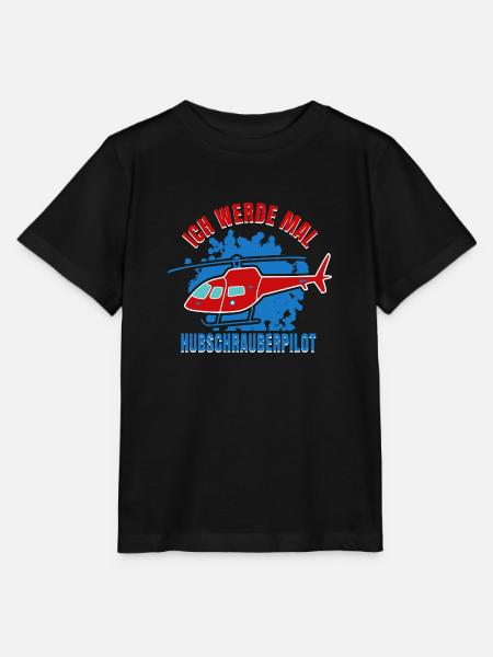 Hubschrauber Helikopter Hubschrauberpilot - Stanley/Stella Kinder T-Shirt MINI CREATOR - Schwarz