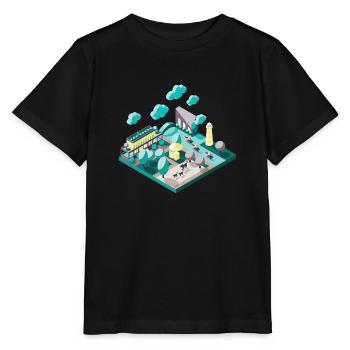Une journée dans le parc - T-shirt bio MINI CREATOR Stanley/Stella Enfant - noir - Devant - Mikhail (115cm)