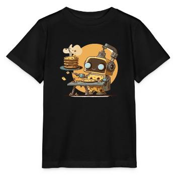 Frühstücks-Bot - Stanley/Stella Kinder T-Shirt MINI CREATOR  - Schwarz - Vorne - Mikhail (115cm)