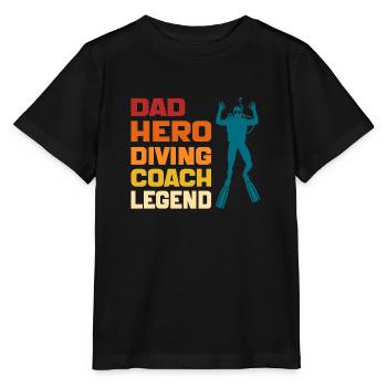 Dad Hero Diving Coach Legend Funny Diving Dad 2024 - T-shirt bio MINI CREATOR Stanley/Stella Enfant - noir - Devant - Mikhail (115cm)