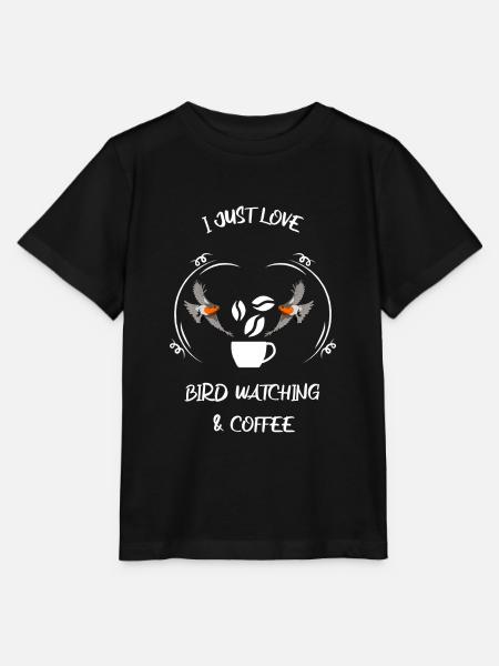Vogelbeobachtung Vögel Beobachten Birding Kaffee - Stanley/Stella Kinder T-Shirt MINI CREATOR - Schwarz