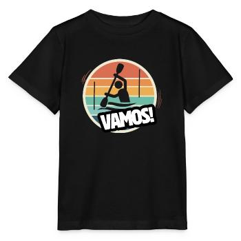 Vamos Canoe Kayak Slalom Retro - Stanley/Stella MINI CREATOR Kids’ T-Shirt - black - Front - Mikhail (115cm)