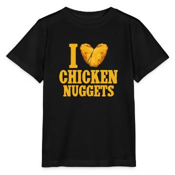 Chicken Nugget Liebhaber Chicken Nuggets - Stanley/Stella Kinder T-Shirt MINI CREATOR  - Schwarz - Vorne - Mikhail (115cm)
