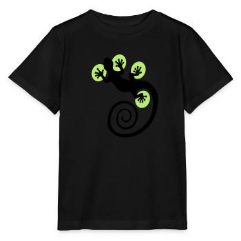 HOT SPOT GECKO - Stanley/Stella MINI CREATOR Kids’ T-Shirt - black - Front - Mikhail (115cm)