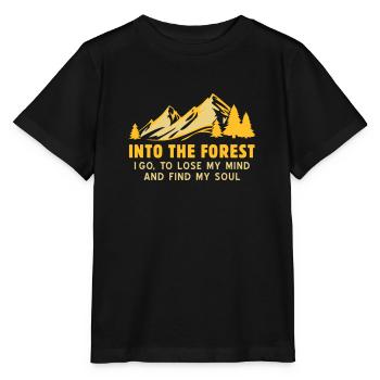 Dans la forêt je vais - pour les amoureux de la nature! Nature - T-shirt bio MINI CREATOR Stanley/Stella Enfant - noir - Devant - Mikhail (115cm)